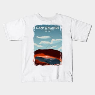 Canyonlands National park travel poster room decor art Kids T-Shirt